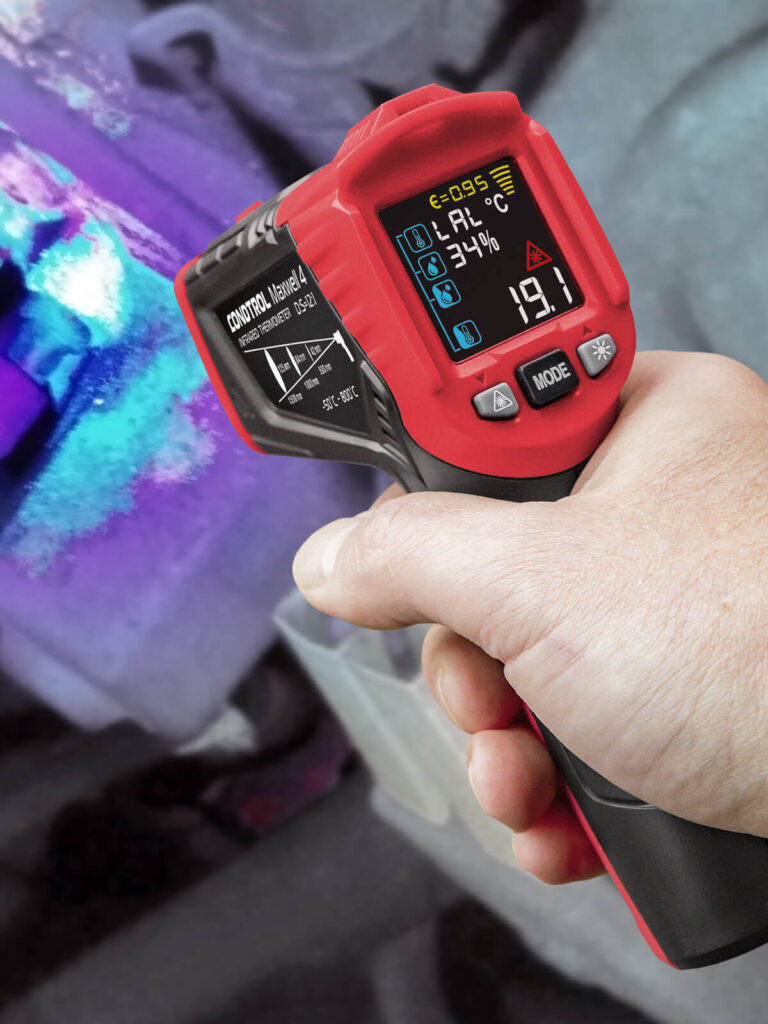 Misuratore temperatura Laser Maxwell 3 del marchio Condtrol, distribuito da Ullmann